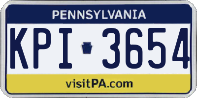 PA license plate KPI3654