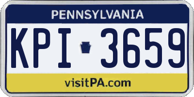 PA license plate KPI3659