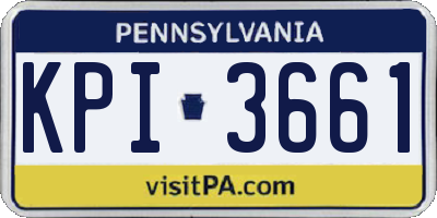 PA license plate KPI3661