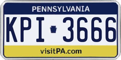 PA license plate KPI3666