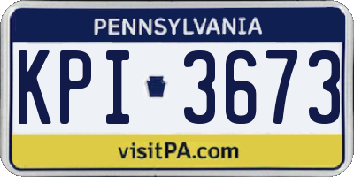 PA license plate KPI3673