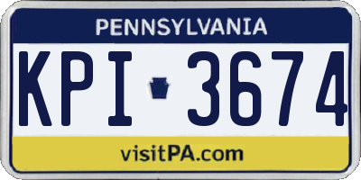 PA license plate KPI3674