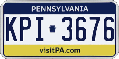 PA license plate KPI3676