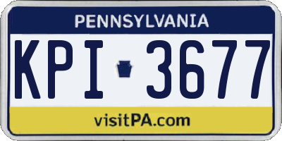 PA license plate KPI3677