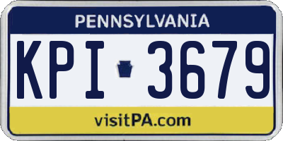 PA license plate KPI3679