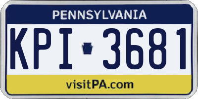 PA license plate KPI3681