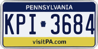 PA license plate KPI3684