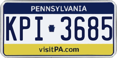 PA license plate KPI3685