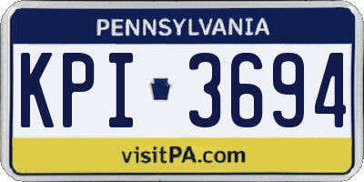 PA license plate KPI3694