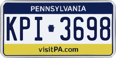 PA license plate KPI3698