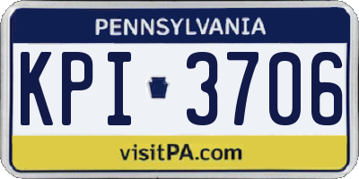 PA license plate KPI3706
