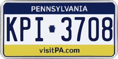 PA license plate KPI3708