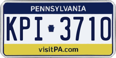 PA license plate KPI3710