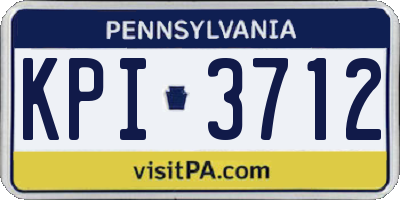 PA license plate KPI3712