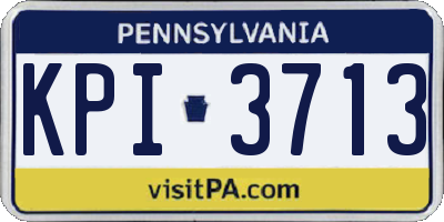 PA license plate KPI3713