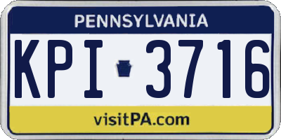 PA license plate KPI3716