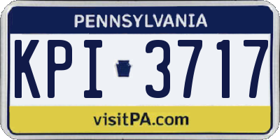 PA license plate KPI3717