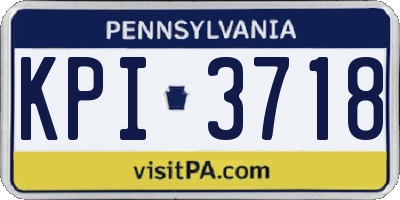 PA license plate KPI3718