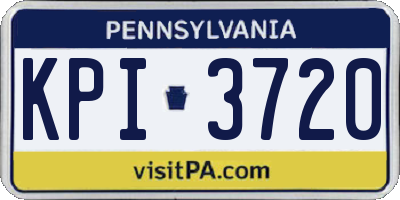PA license plate KPI3720