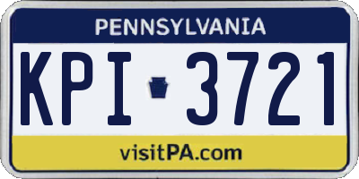 PA license plate KPI3721