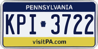 PA license plate KPI3722