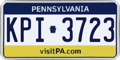 PA license plate KPI3723