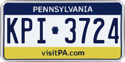 PA license plate KPI3724