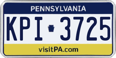 PA license plate KPI3725