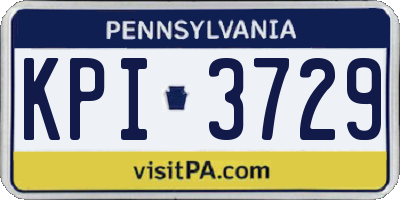 PA license plate KPI3729