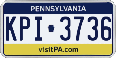 PA license plate KPI3736