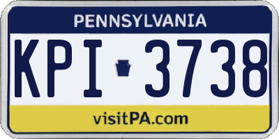 PA license plate KPI3738