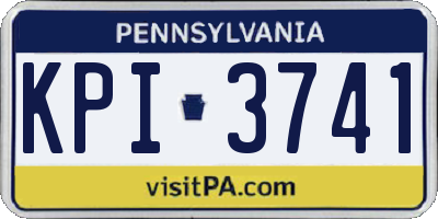 PA license plate KPI3741