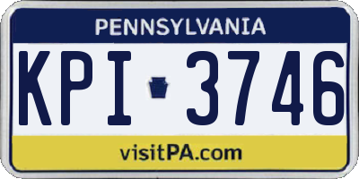 PA license plate KPI3746