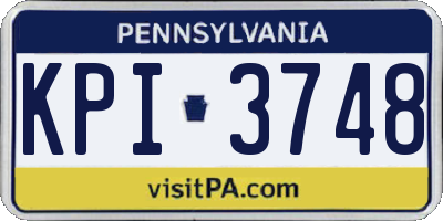 PA license plate KPI3748