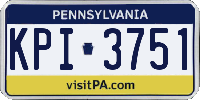 PA license plate KPI3751