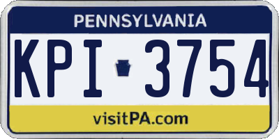 PA license plate KPI3754