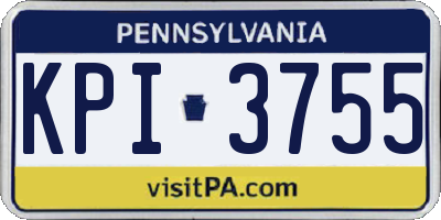 PA license plate KPI3755