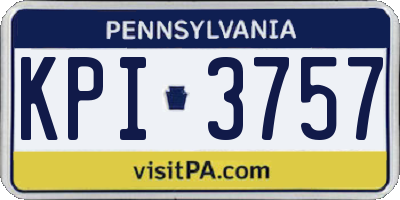PA license plate KPI3757