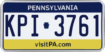 PA license plate KPI3761