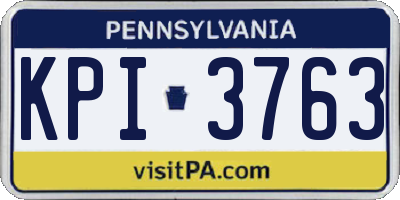 PA license plate KPI3763