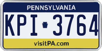 PA license plate KPI3764