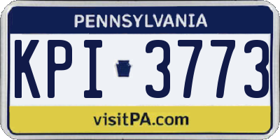 PA license plate KPI3773
