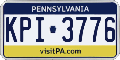 PA license plate KPI3776