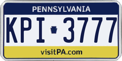 PA license plate KPI3777