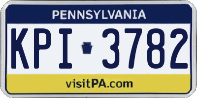 PA license plate KPI3782