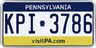 PA license plate KPI3786