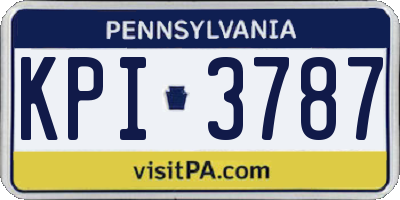 PA license plate KPI3787