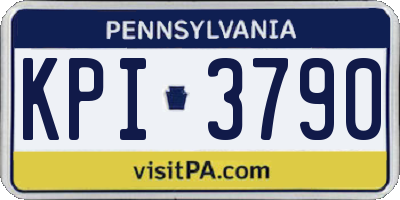 PA license plate KPI3790