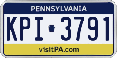 PA license plate KPI3791