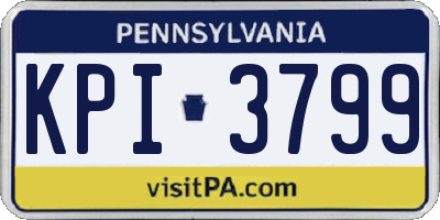 PA license plate KPI3799